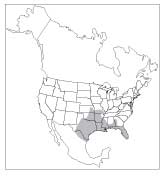 Figure 2. Range of armadillos in North America