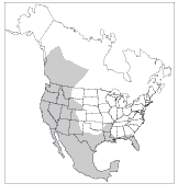 Figure 2. Range of the mountain lion in North America.